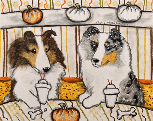 Pumpkin spice shetland - pumpkin,