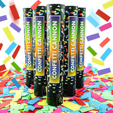 6pcs 12" Confetti Cannon Multicolor Confetti Popper Party Shooter for Wedding