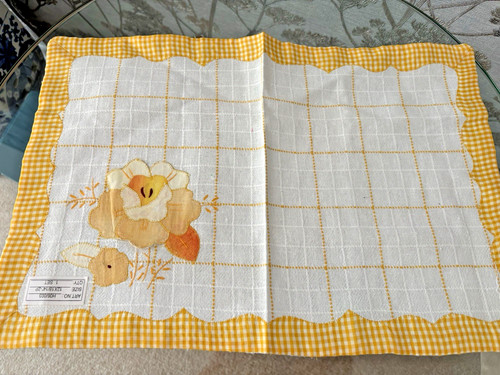 Vintage white yellow cotton - yellow,