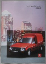 June 1998 Citroen C15 Champ Brochure Pub. No. K5742