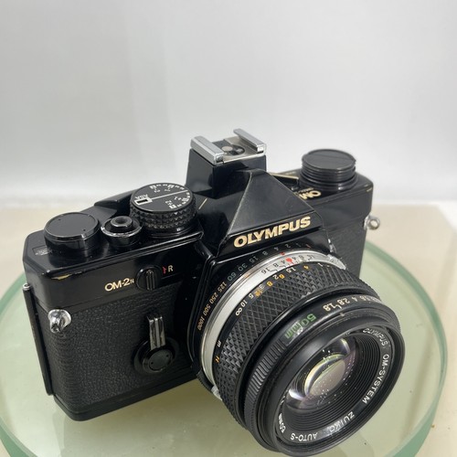 Olympus black 35mm slr - om-2n,