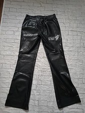 Moschino Jeans Wet Look Trousers Womens Size 26 Black Miss The Botton