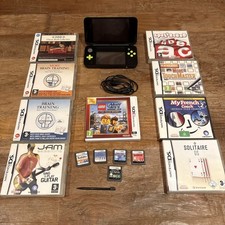 Nintendo 2DS XL Black and Green With Games