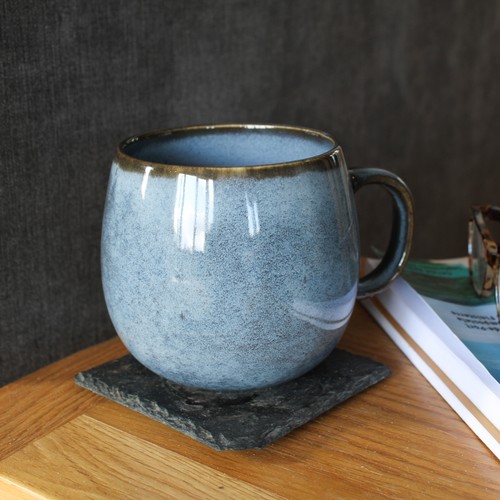 Ceramic speckled drinking mug - speckled,