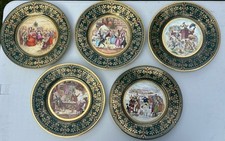 5 VERY RARE Caverswell Christmas Plates Charles Dickens Limited Edition Of 1000