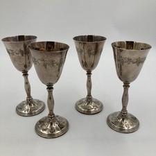 Harrods silver plated goblets - plated,