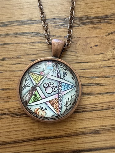 Round glass pendant - round, 1”