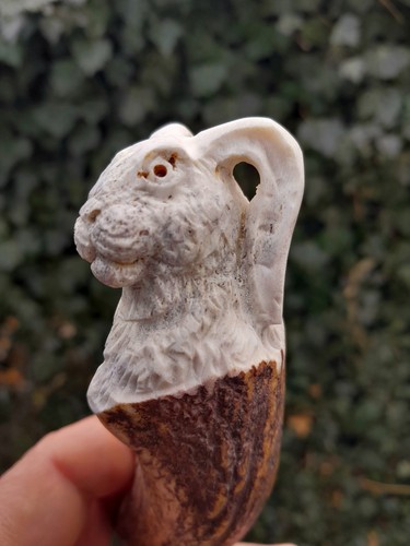 Antler handle hare - head,, stick