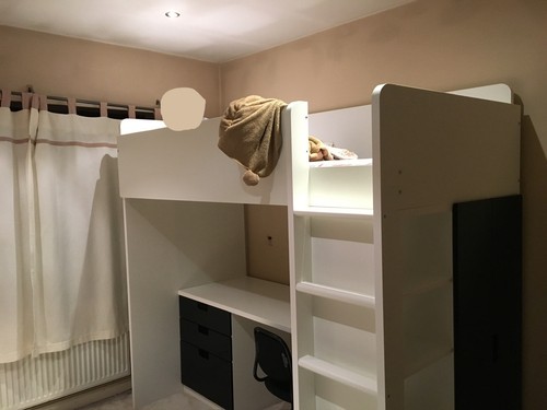 Ikea loft bunk bed with - bunk, desk