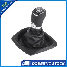 Pack of 1 6 Speed Manual Gear Shifter Knob w/ Cover For Skoda Octavia 2004-2013