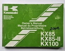 VERY GOOD CONDITION GENUINE KAWASAKI KX85/KX100 MOTOCROSS OWNERS MANUAL 2009