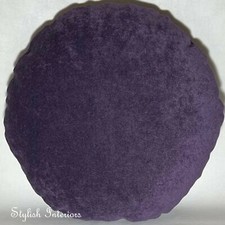 Handmade Round Naples Velvet Cushion Circle Bed Sofa Pillow With Pad Insert