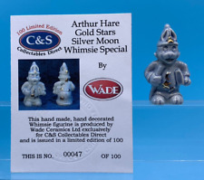 Wade Whimsie Special Wizhared Arthur Hare LE 100 Gold Stars Silver Moon 2001 COA