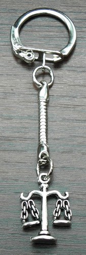 Scales justice key ring - of,
