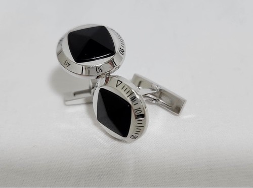 Cartier bezel cufflinks silver - cartier,