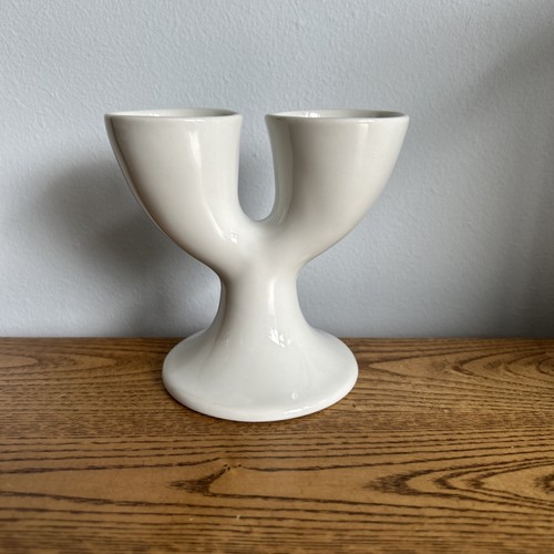 White porcelain double - porcelain, egg