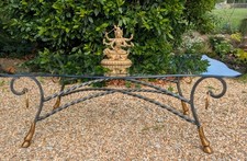 Good Quality Italian Iron and Glass Coffee Table