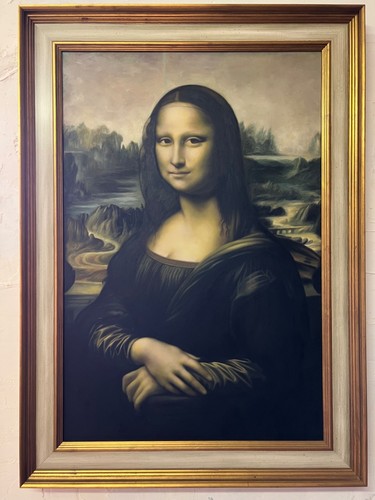 Large mona lisa oil - lisa,