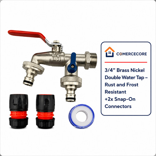 Garden tap brass - 3/4", double
