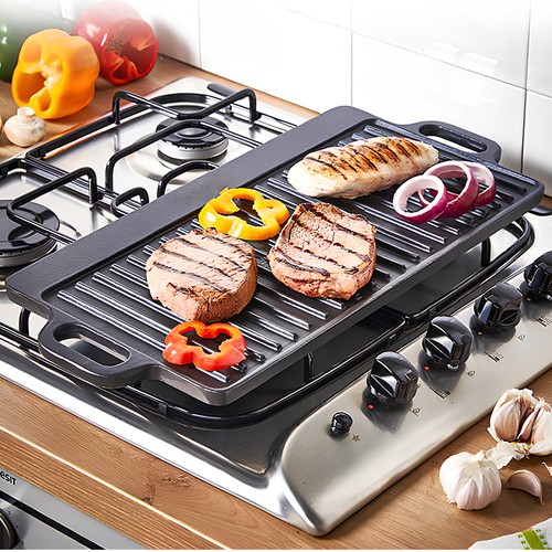 Cast iron reversible griddle - cast,