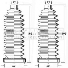 Genuine First Line Steering Rack Gaiter Kit fits Saab 900 T16 2.0 8493 FSG3104