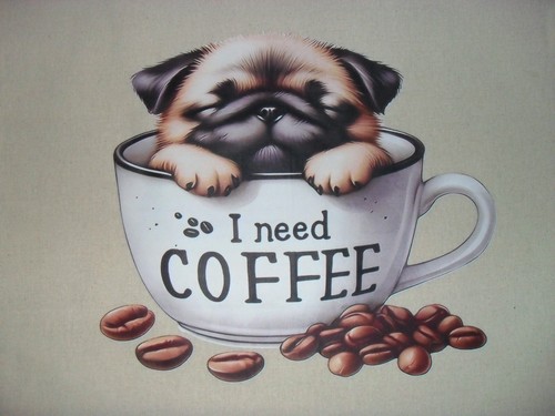 Pug puppy coffee - puppy,