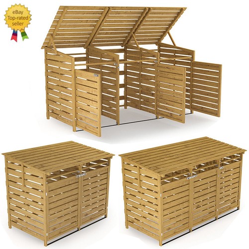 Wheelie bin storage wooden - bin,