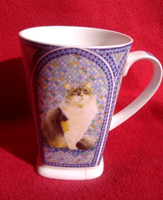 LESLEY ANNE IVORY  ~ ROYAL WORCESTER CAT MUG / CUP ~ IVORY CATS ~ 2002 ~ RARE