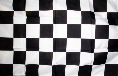 Black white checkered flag - black,