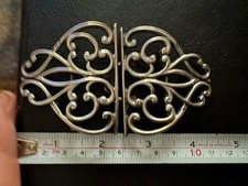 ANTIQUE BRITISH HALLMARK STERLING SILVER BELT BUCKLE