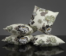 Set of 4 Cream Floral Cushion