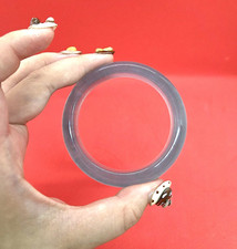 Natural Green Jade Bangle Bracelet 58mm Round Women’s Genuine Stone Jewelry