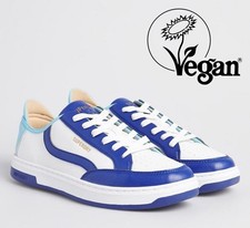 RRP £65 BNIB Superdry Vegan Basket Lux Low Trainers white navy aqua mens UK 10