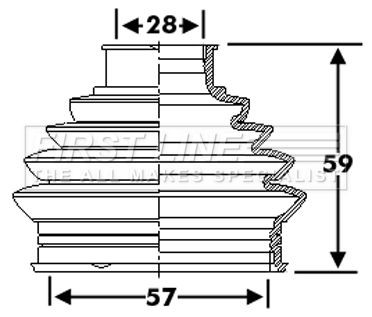 First line drive shaft bellow - drive,