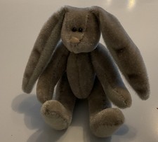 Grey Long Ear Bunny Rabbit Miniature Collectors  3” Tall Moving Joints VGC Rare