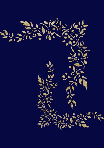 Scroll corner stencil floral - scroll,