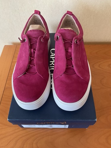 Caprice pink suede - caprice, leather