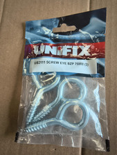 Unifix Screw Eyes BZP various sizes