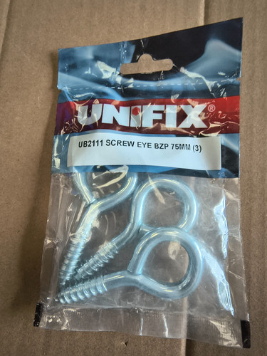 Unifix screw eyes bzp various - eyes,