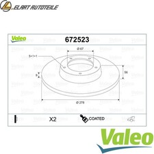 2x Brake Disc 672523 for