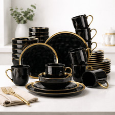 Black Porcelain Dinnerware Set