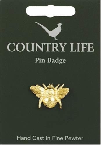 Bee gold plated pewter - gold, pin