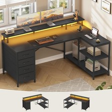 L Shaped Computer Desk with 4