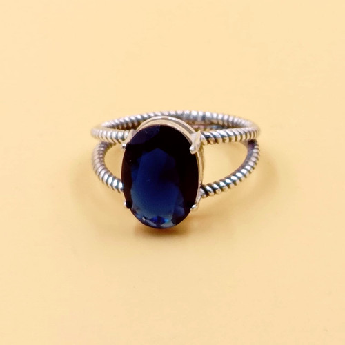 Handmade blue sapphire lab - sapphire,