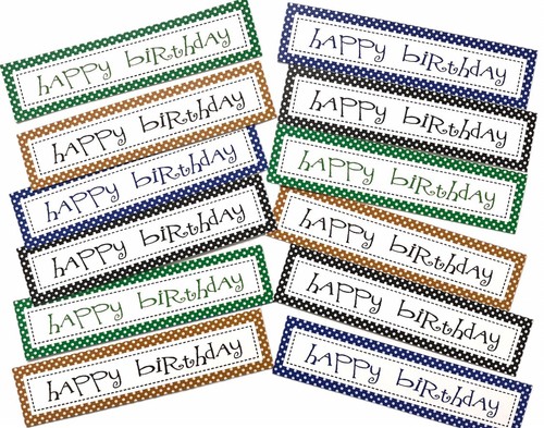 Birthday sentiments banners - 12, sentiments/banners