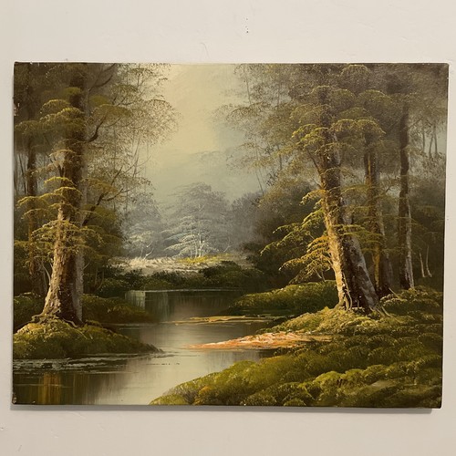 Vintage original canvas oil - canvas,