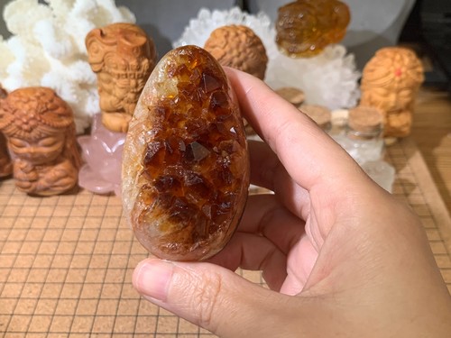 Natural citrine geode - natural,
