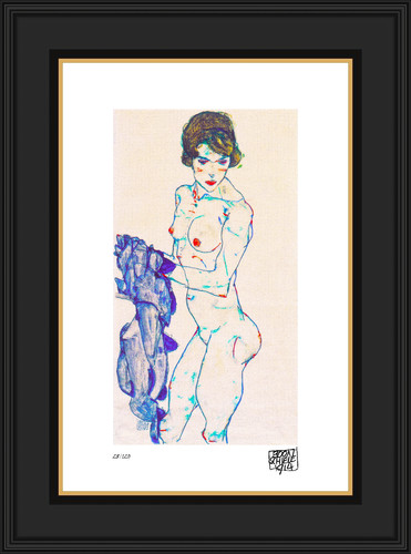 Egon schiele lithograph - egon, schiele,