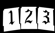 Calligraphy Number stencil set