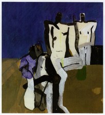 Group of Figures Keith Vaughan print in 11 x 14 inch mount SUPERB